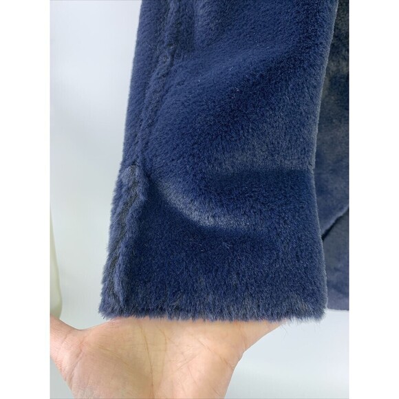 New Tags Lauren Vidal Nuit Faux Fur Jacket Luna Faux Leather Lined Womens Small - Picture 2 of 15